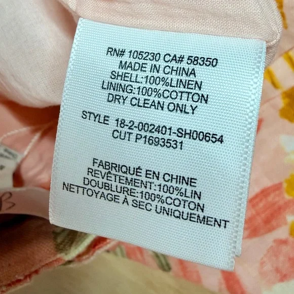 Joie Jaklynn Tropical Linen Tie Waist Shorts NWT Size 4 - Picture 12 of 12